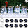 10-Pack Outdoor String Lights, Cool White Waterproof LED