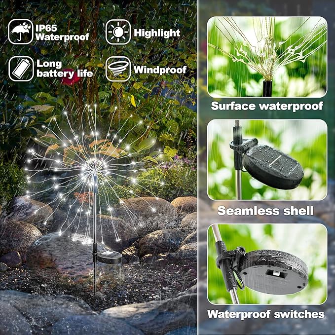 Solar Yard Path Lights, Waterproof
