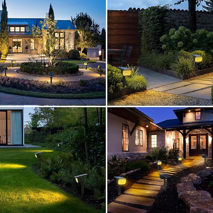 12-Pack Solar Motion Sensor Spotlights, Garden Lights