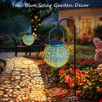 Rustic Backyard Solar Lanterns for Porch, Waterproof LED