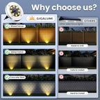 16-Pack Warm White Modern Solar Yard Lights, Outdoor LED