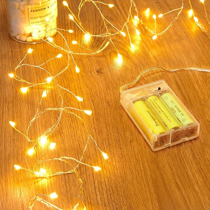 Christmas String Lights, 60 LED Waterproof Twinkle Lights