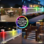 6-Pack Bright Solar Post Cap Lights for Patio, LED
