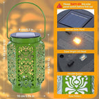 4-Pack Rose Solar Porch Lanterns, Charming Waterproof LED