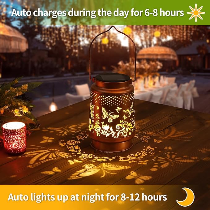 Butterfly Solar Lantern Set, Decorative Garden Lighting