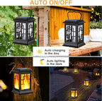 Garden Solar Hanging Lanterns 4-Pack, Decorative Outdoor Decor