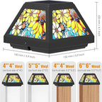 Upgraded Solar Post Cap Lights for Patio, LED
