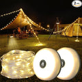 2-Pack Backyard String Lights, 8ft Weatherproof LED