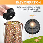 4-Pack Classic Courtyard Solar Lanterns for Backyard, Waterproof LED