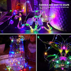 24-Pack Christmas LED String Lights, Waterproof Timer Lights