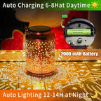 Rustic Hummingbird Solar Lanterns for Garden, Waterproof LED