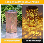 Rustic Cardinal Solar Lanterns for Outdoor, Waterproof LED
