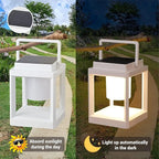 Garden Solar Lantern Set, Metal Yard Lighting