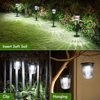 4-Pack Solar Pathway Lights, Waterproof LED Walkway Lights