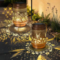 Solar Hummingbird Lanterns 2-Pack, Patio Hanging LED Decor