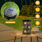 Courtyard Solar Outdoor Lanterns, Metal Waterproof LED