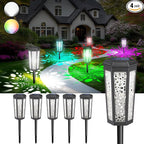 Solar Garden Path Lights 4-Pack, Waterproof