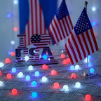 White Porch String Lights, 33ft Weatherproof LED