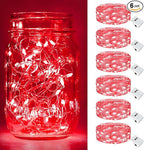 6-Pack Christmas String Lights, 7ft 20 LED Waterproof Twinkle Lights