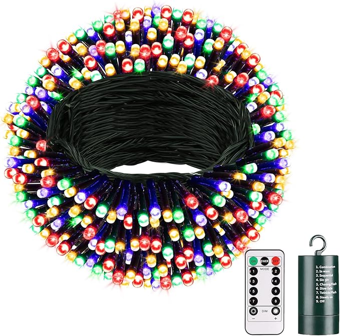 Christmas Patio String Lights, 66ft 200 LED Waterproof