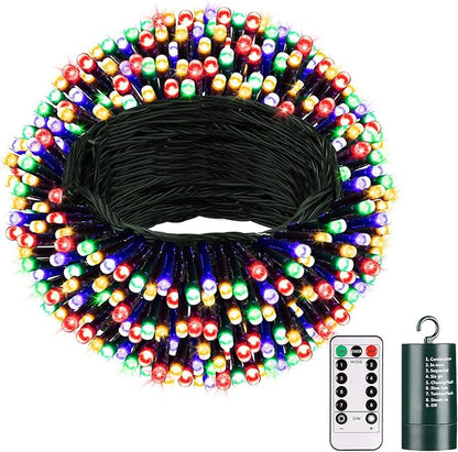 Christmas Patio String Lights, 66ft 200 LED Waterproof