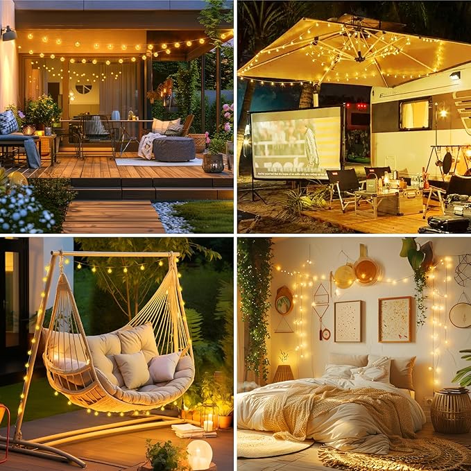 Christmas Fairy Lights, 66ft 200 LED Battery Twinkle Lights