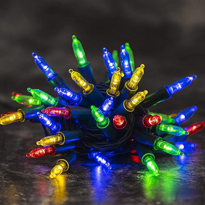 Dazzle Bright Christmas Mini String Lights, 4 Pack Total 64FT 200LED Batter Operated Waterproof Fairy Lights with 8 Modes for Xmas Indoor Outdoor Yard Garden Holiday Decorations (Multi-Colored)