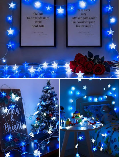 33ft Christmas LED String Lights, Waterproof Timer Lights