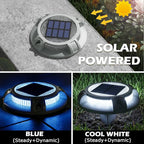 12-Pack Solar Fence Lights, White Waterproof LED