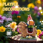 8" Gnome Solar Lawn Figurine Light, Waterproof