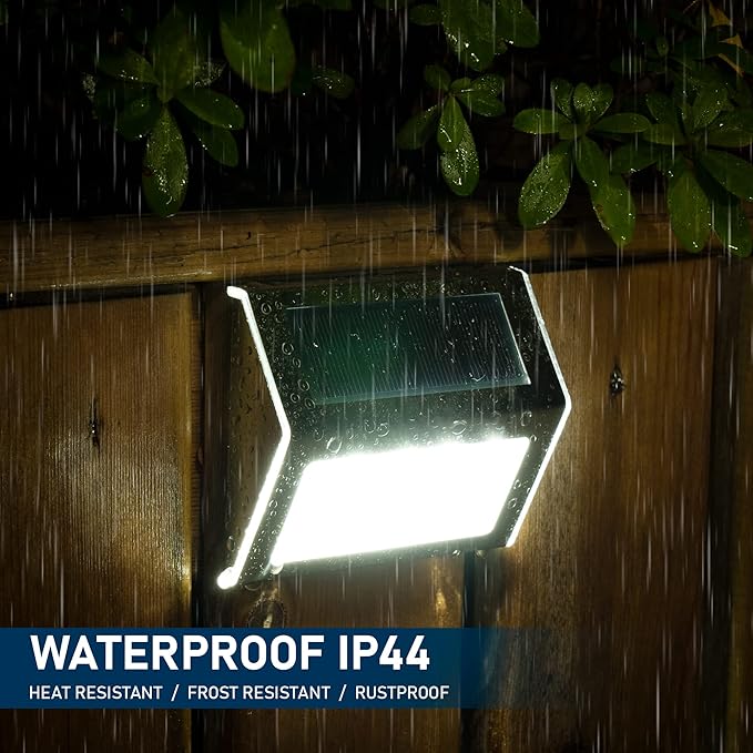 SOLPEX Solar Step Lights, 6 Pack Stair Lights, Outdoor Fence Lighting, Solar Powered Deck Lights Waterproof 4 LEDs for Stairway Patio Porch Pathway Walkway Garden (Cold White)