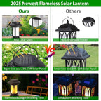4-Pack Garden Solar Lanterns, Waterproof LED Patio Lights