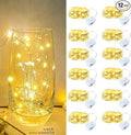 12-Pack 20 LED Christmas Twinkle Lights, 7ft Waterproof for Porch