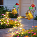 Backyard Solar Hanging Lanterns 2-Pack, Rustic Patio Decor