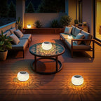 Solar Backyard Lanterns 2-Pack, Patio Hanging LED Decor