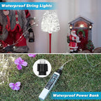132ft Christmas LED String Lights, Waterproof Timer Lights