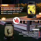 2-Pack Butterfly Solar Lanterns, Waterproof LED Backyard Lights