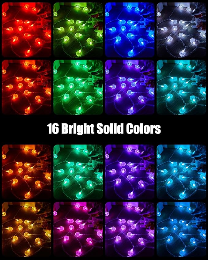33ft RGB Outdoor Edison String Lights, Weatherproof