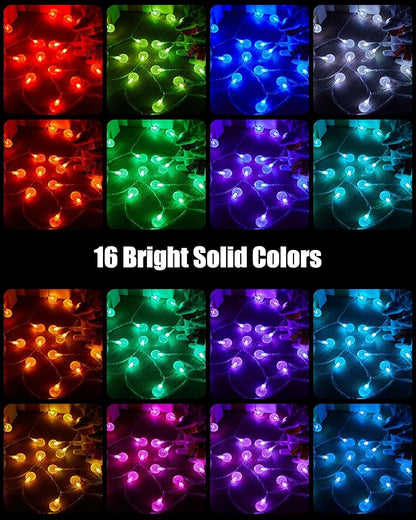 33ft RGB Outdoor Edison String Lights, Weatherproof