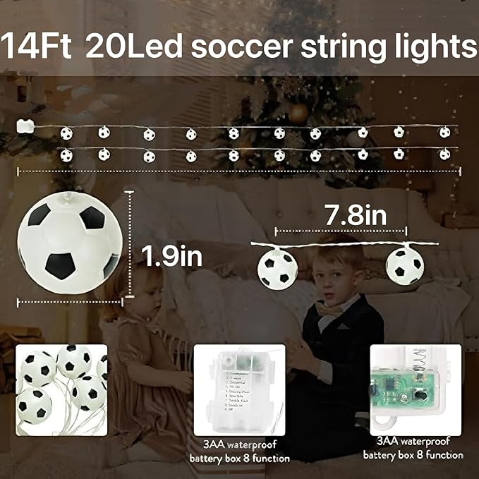 14ft LED Patio String Lights, Waterproof Outdoor
