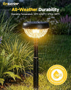 Warm White Solar Pathway Lights 8-Pack, Walkway LED