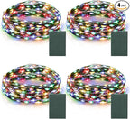 4-Pack Christmas String Lights, 4ft 50 LED Waterproof Twinkle Lights