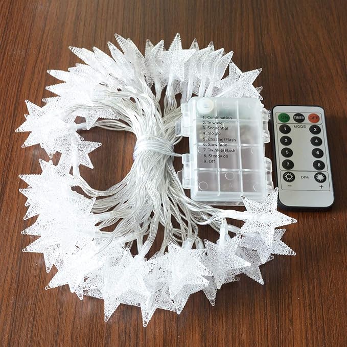 Christmas Porch String Lights, 25ft 50 LED Waterproof
