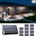12-Pack Cool White Deck Solar Lights, Waterproof LED