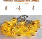 Christmas Porch String Lights, 10ft 20 LED Waterproof
