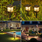 10-Pack Solar Pathway Lights, Waterproof LED Yard Lights