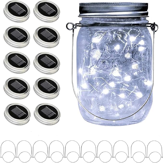 10-Pack Patio String Lights, Weatherproof LED