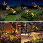 Solar Hummingbird Garden Statue Light, Outdoor Decor