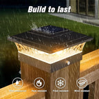 12-Pack Cool White Solar Deck Post Lights, Outdoor LED Caps