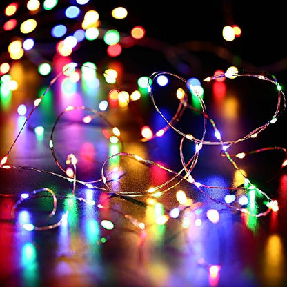 Christmas Yard String Lights 4-Pack, 16ft 50 LED Waterproof